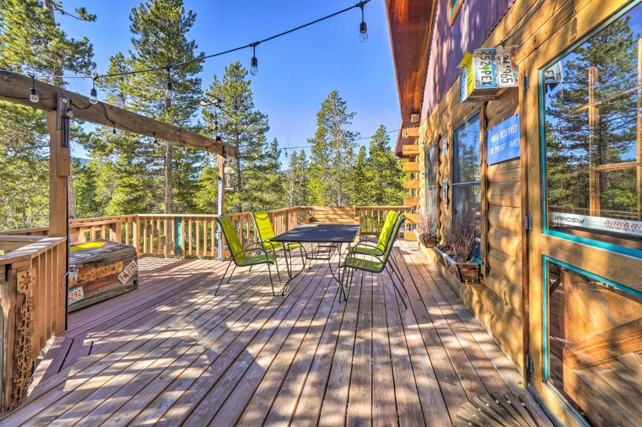Secluded Black Hawk Log Cabin With Fire Pit! المظهر الخارجي الصورة