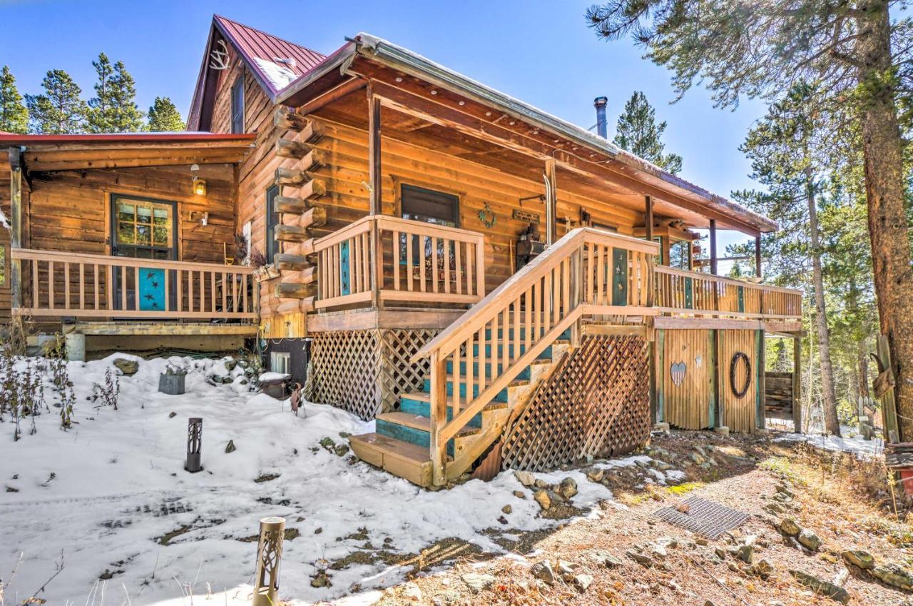Secluded Black Hawk Log Cabin With Fire Pit! المظهر الخارجي الصورة