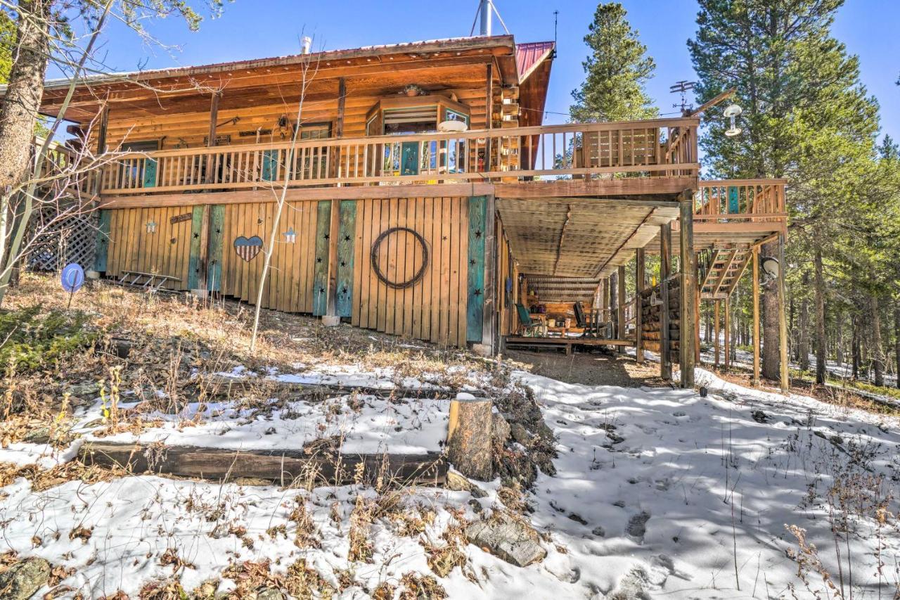 Secluded Black Hawk Log Cabin With Fire Pit! المظهر الخارجي الصورة